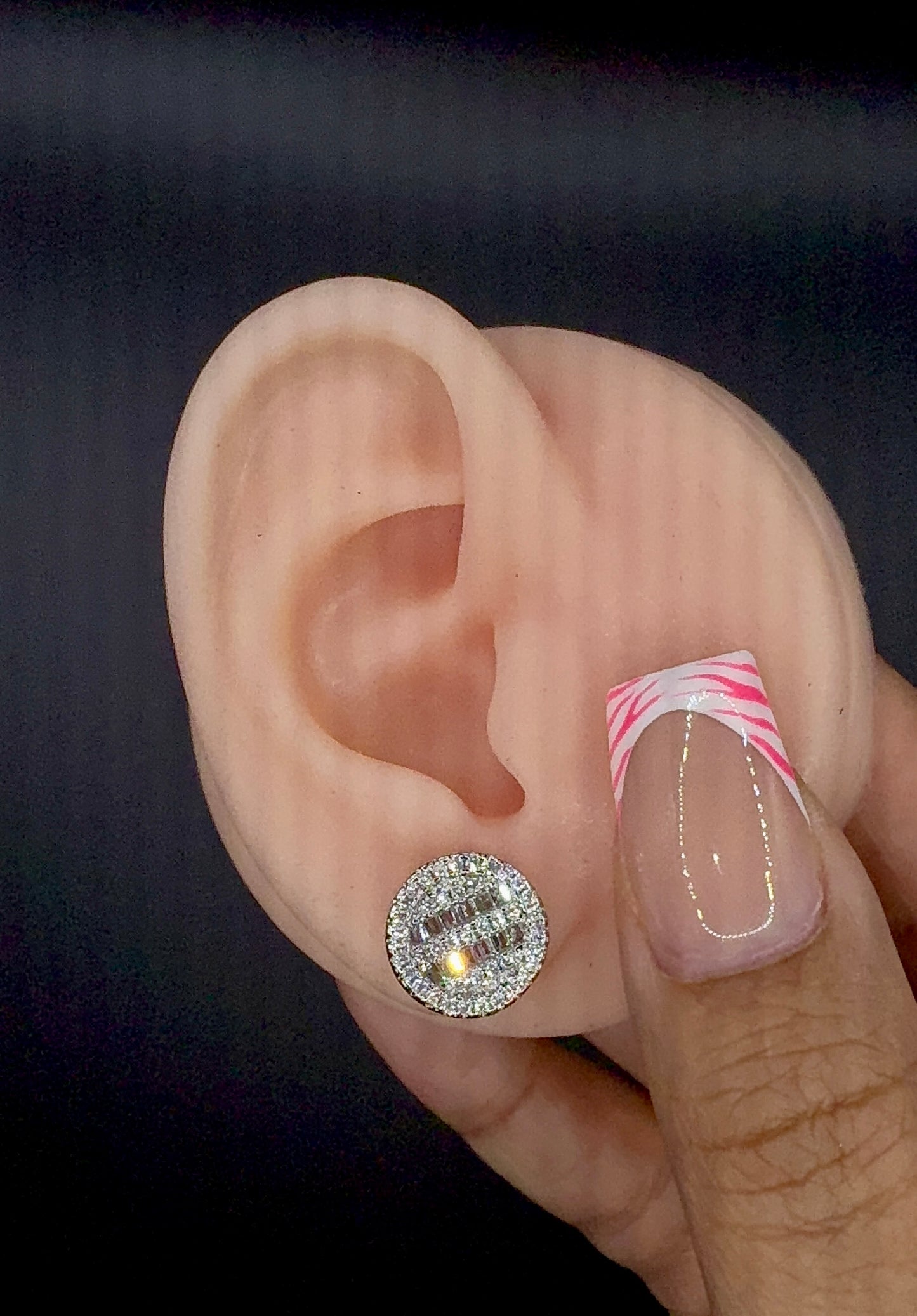 ROUND BAGUETTE EARRINGS