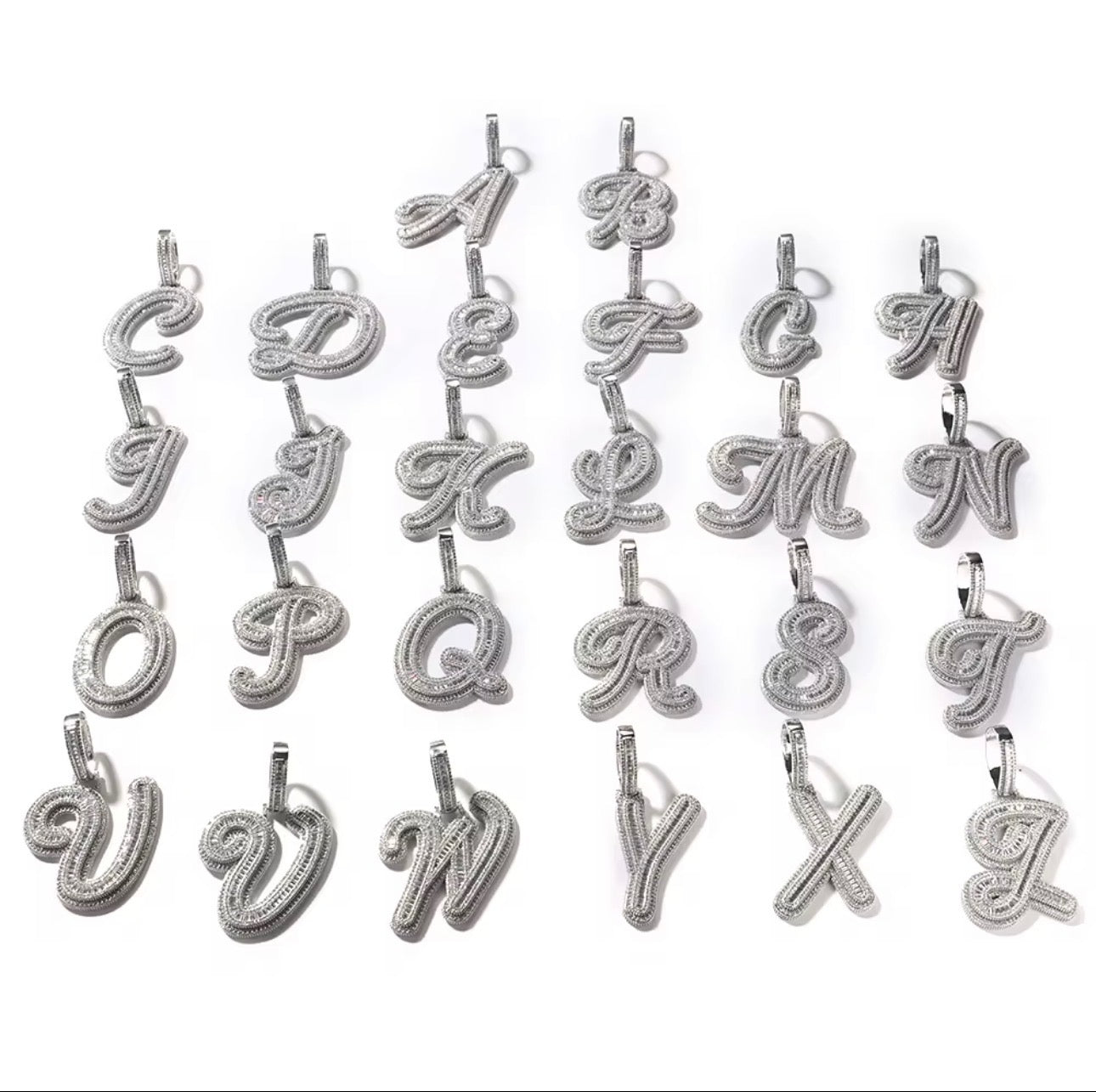 ICED INITIAL PENDANT