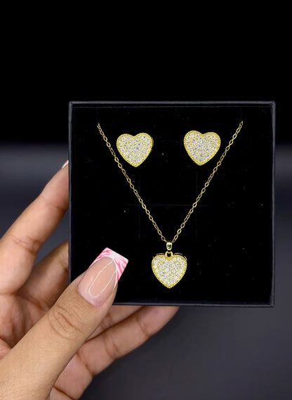 PAVÉ HEART SET