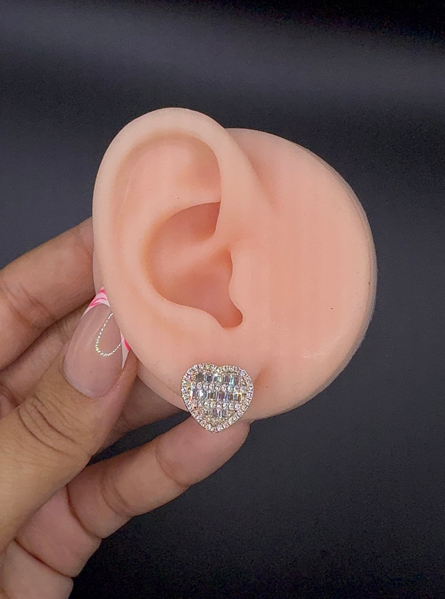 ROSE GOLD BAGUETTE EARRINGS