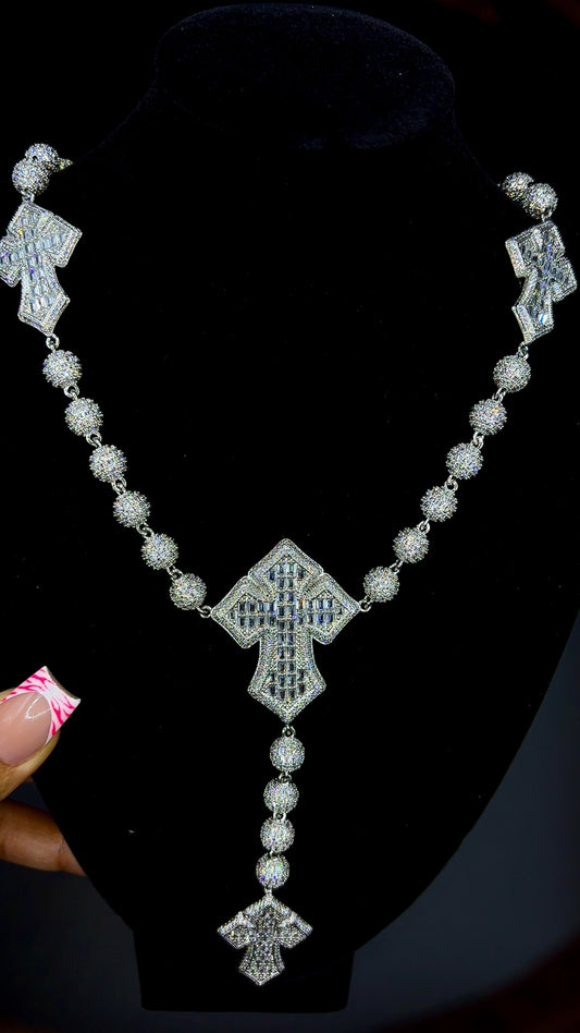 CROSS LARIAT NECKLACE