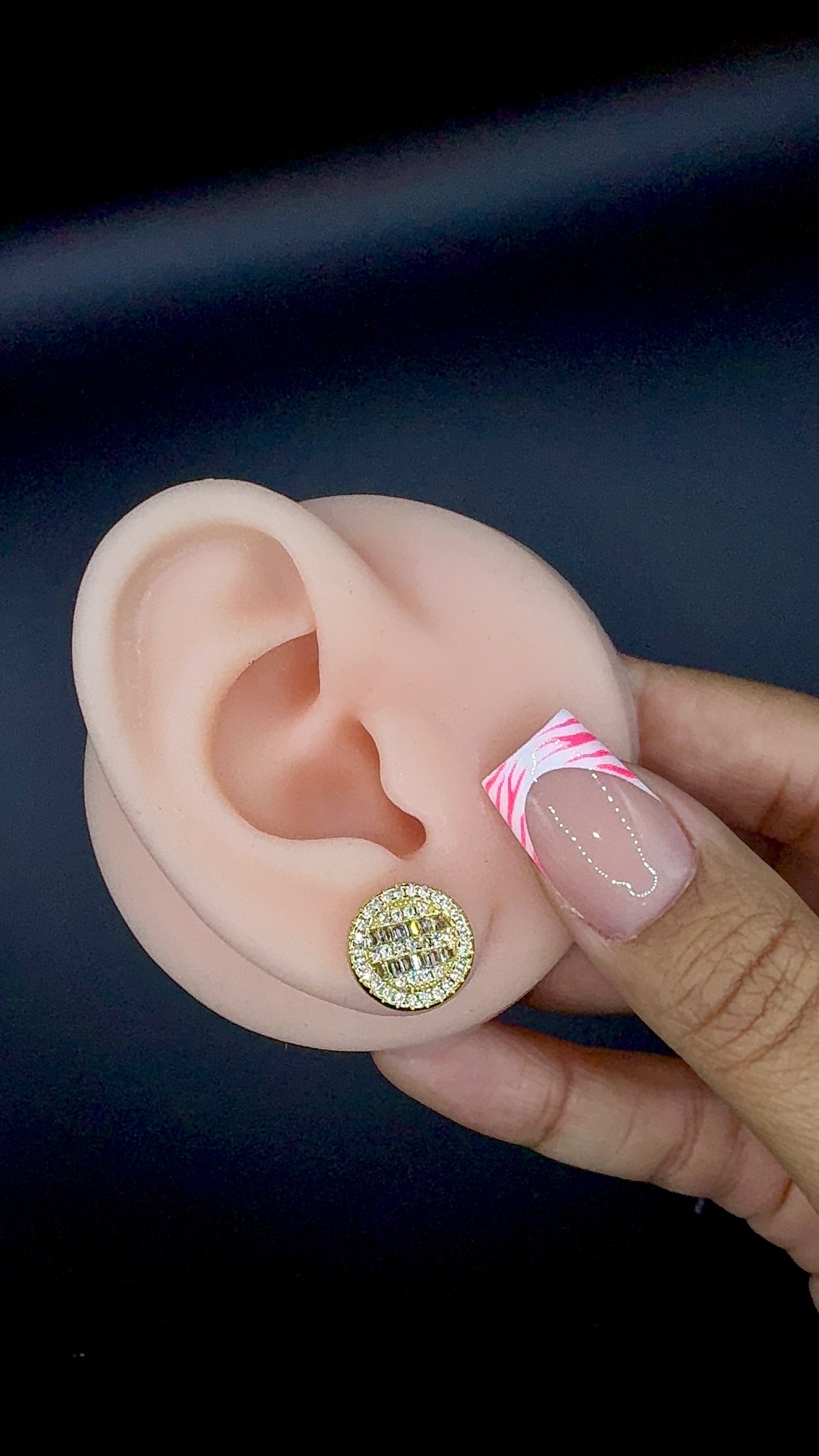 ROUND BAGUETTE EARRINGS