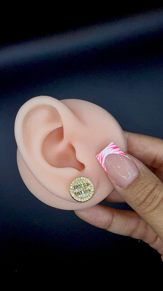 ROUND BAGUETTE EARRINGS