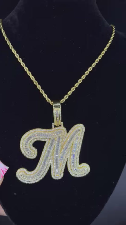 ICED INITIAL PENDANT